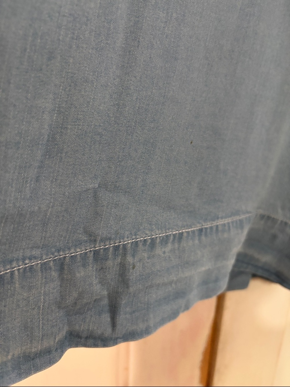 Relaxed Light Blue Women's Button-Down Shirt - Picture 6 of 6